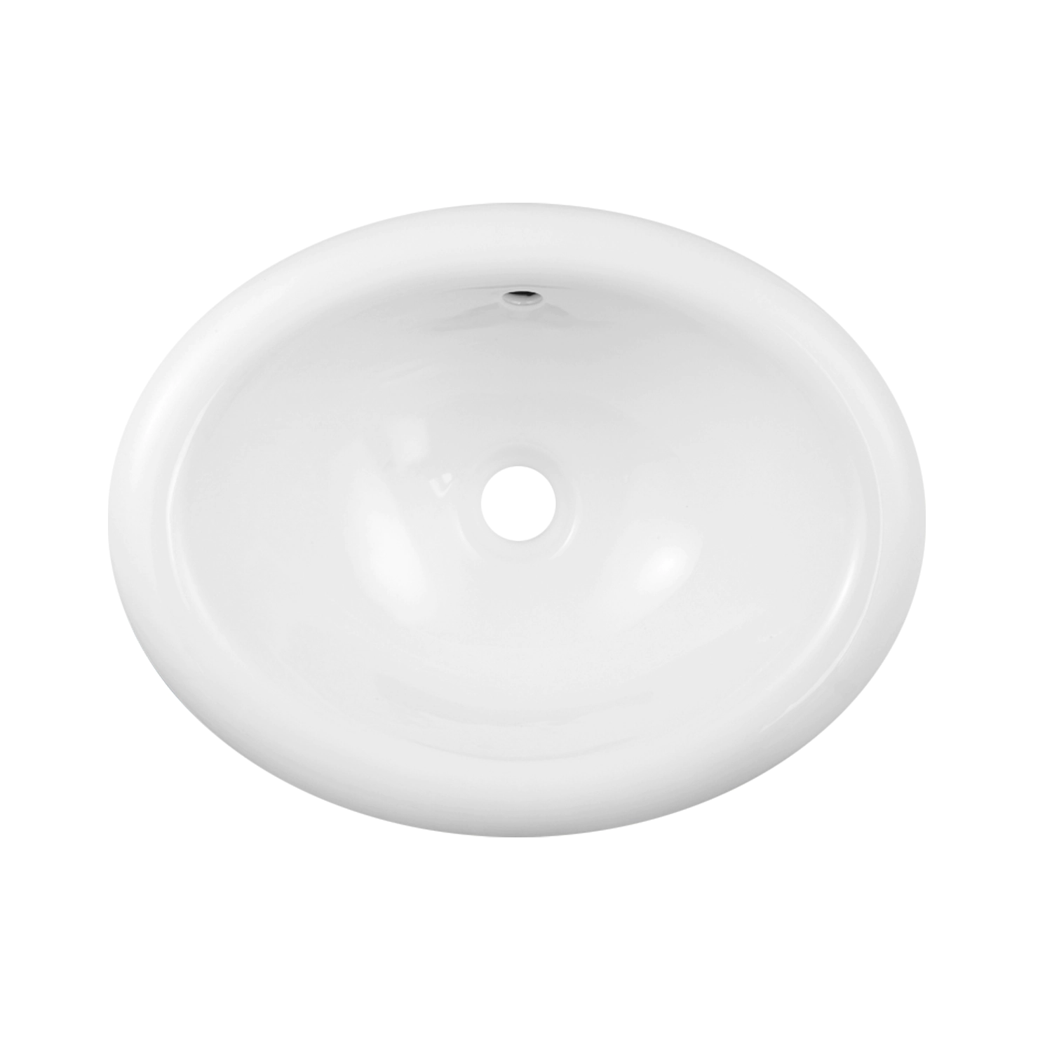 white oval bathroom ceramic drop-in sink with overflow 19-inch drop-in sink 49 cm inset basin